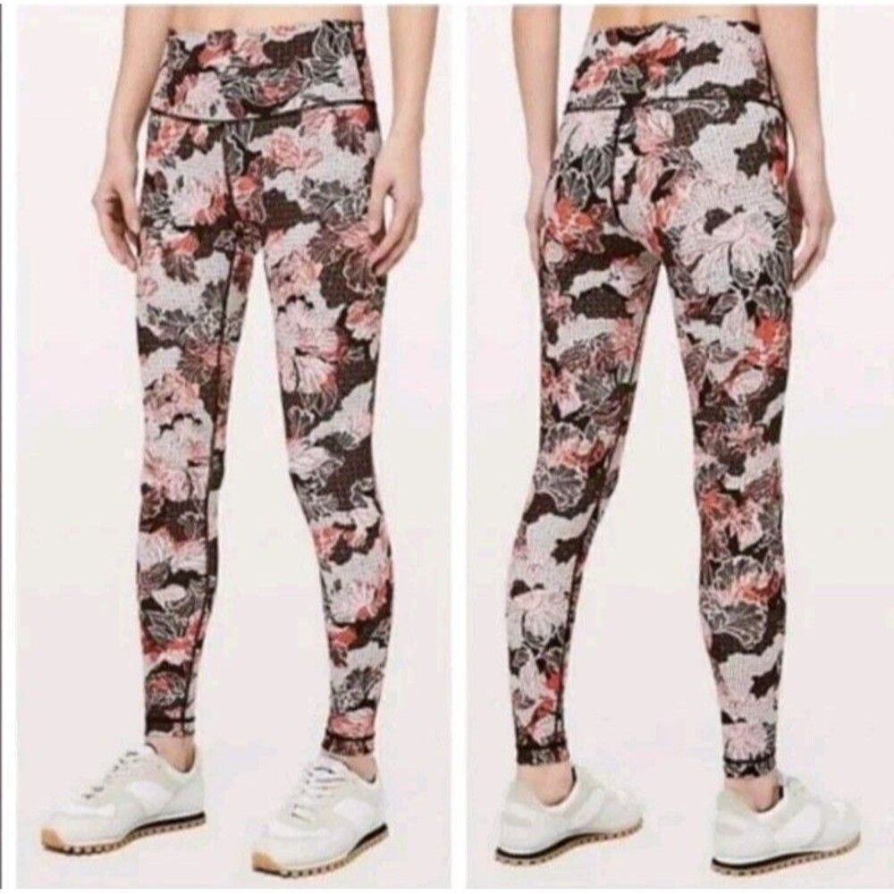 Lululemon Wunder Under Leggings Womens 10 Hi Rise Tight CNY Artisan Spring Multi